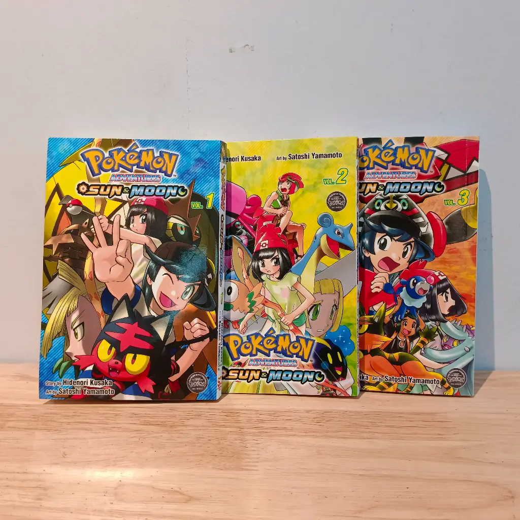 POKEMON Adventures SUN & MOON (3 Books Set)