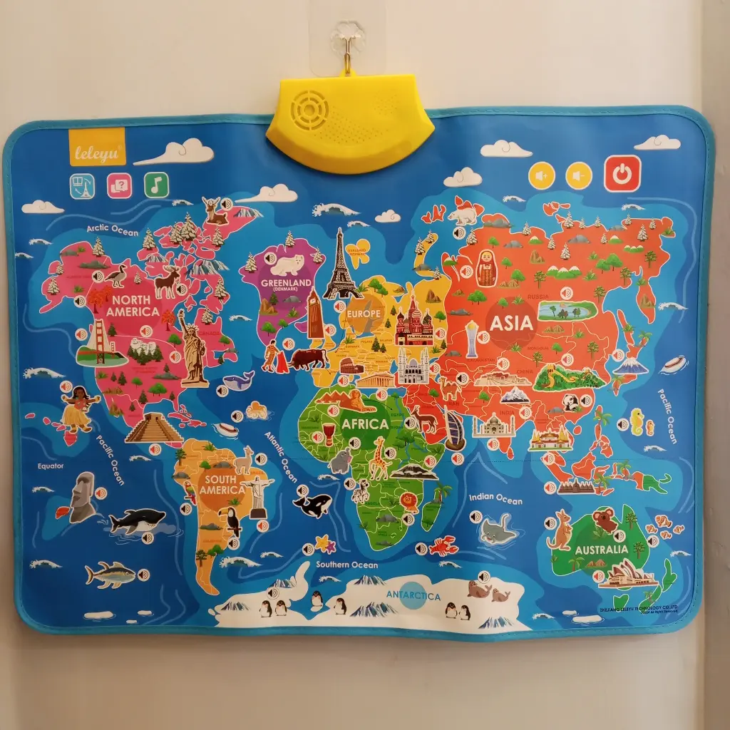 Travel Around the World Interactive Talking Map Poster