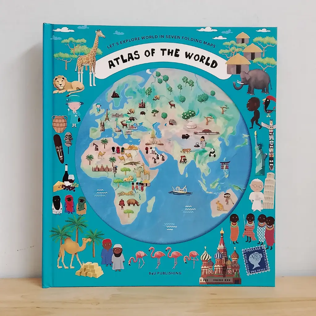 Atlas of The World: Let's Explore World In Seven Folding Maps