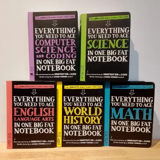 [RPS118] Everything You Need To Ace In One Big Fat Notebook Set Middle School(5 Books Set)