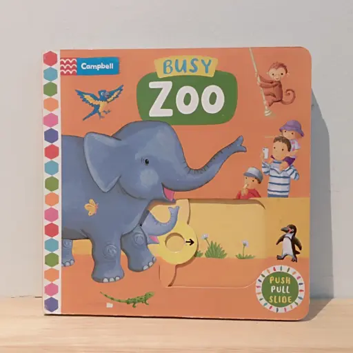 [RP0591] Campbell Push Pull Slide: Busy Zoo