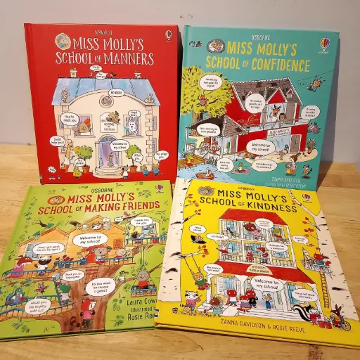 [RPS191] Usborne MISS MOLLY'S SCHOOL OF.... Series (4 books Set)
