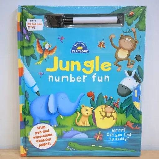 [NCA0128] Wipe-Clean Play Book: Jungle Number fun